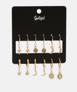 GOLD SOLAR ECLIPSE HOOP EARRING PACK