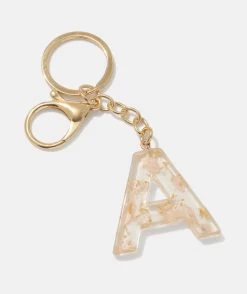 SPECKLED FOIL ALPHABET KEYRING