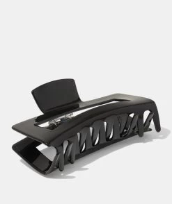 BLACK LARGE OPEN RECTANGLE HAIR CLAW