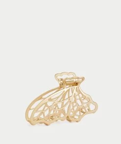 GOLD BUTTERFLY WINGS HAIR CLAW