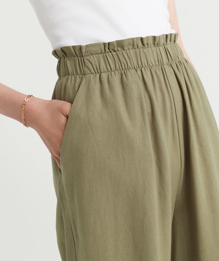 THE LINEN WIDE LEG PANTS - Image 3