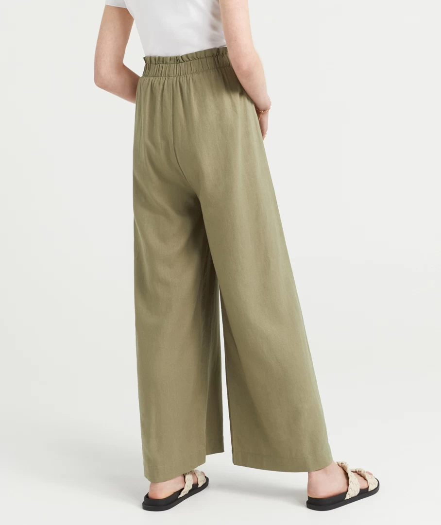 THE LINEN WIDE LEG PANTS - Image 4