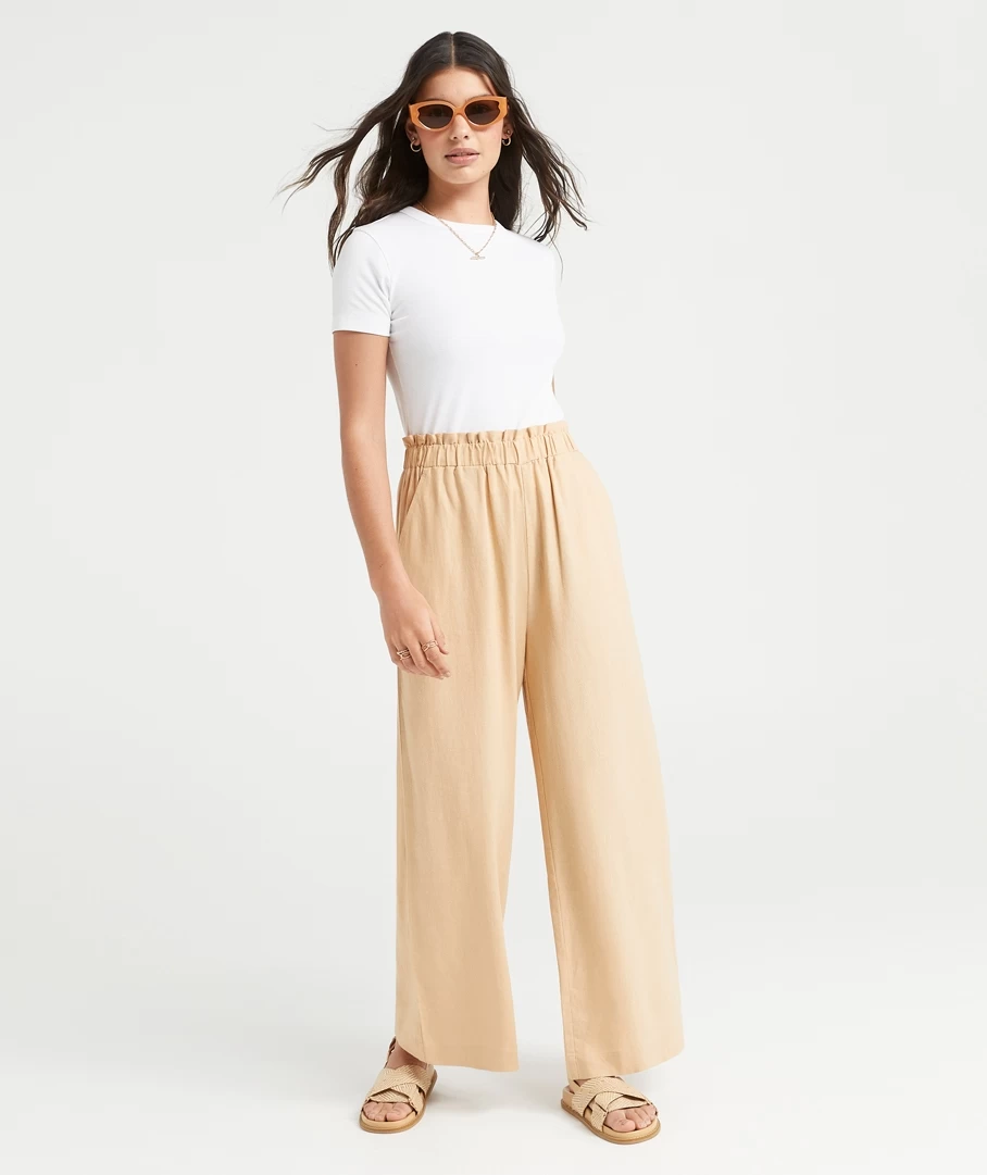 THE LINEN WIDE LEG PANTS - Image 5