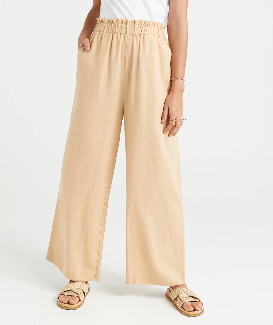 THE LINEN WIDE LEG PANTS - Image 6