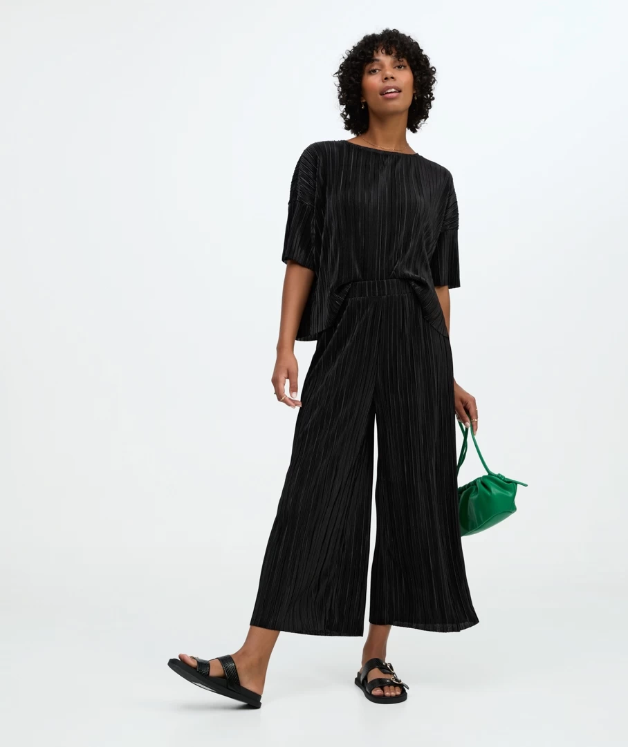 PLISSE PLEATED CULOTTE PANTS - Image 10