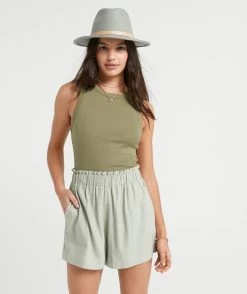 MAE LINEN PULL ON SHORTS