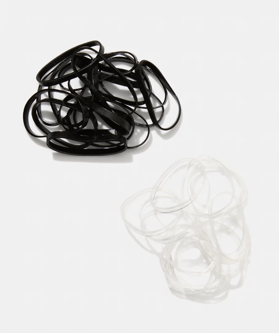 HAIR HALO - BLACK & CLEAR HAIR ELASTICS - Image 2