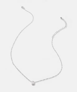 SILVER PETITE LETTER NECKLACE