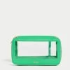 SG COLLECTION - CLEAR & GREEN RECTANGLE COSMETIC CASE