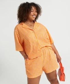 KEIKO LINEN PRINTED RESORT SHORTS