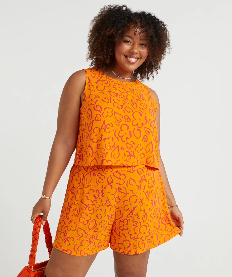 LANA PRINTED SLEEVELESS TOP