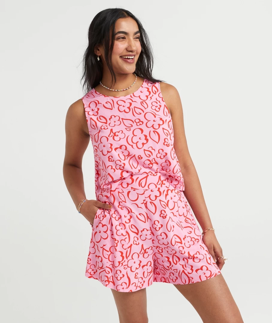 LANA PRINTED SLEEVELESS TOP - Image 9