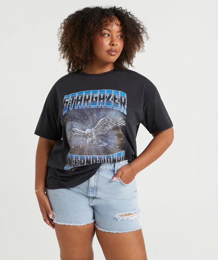 STARGAZER GRAPHIC BOYFRIEND T-SHIRT - Image 5