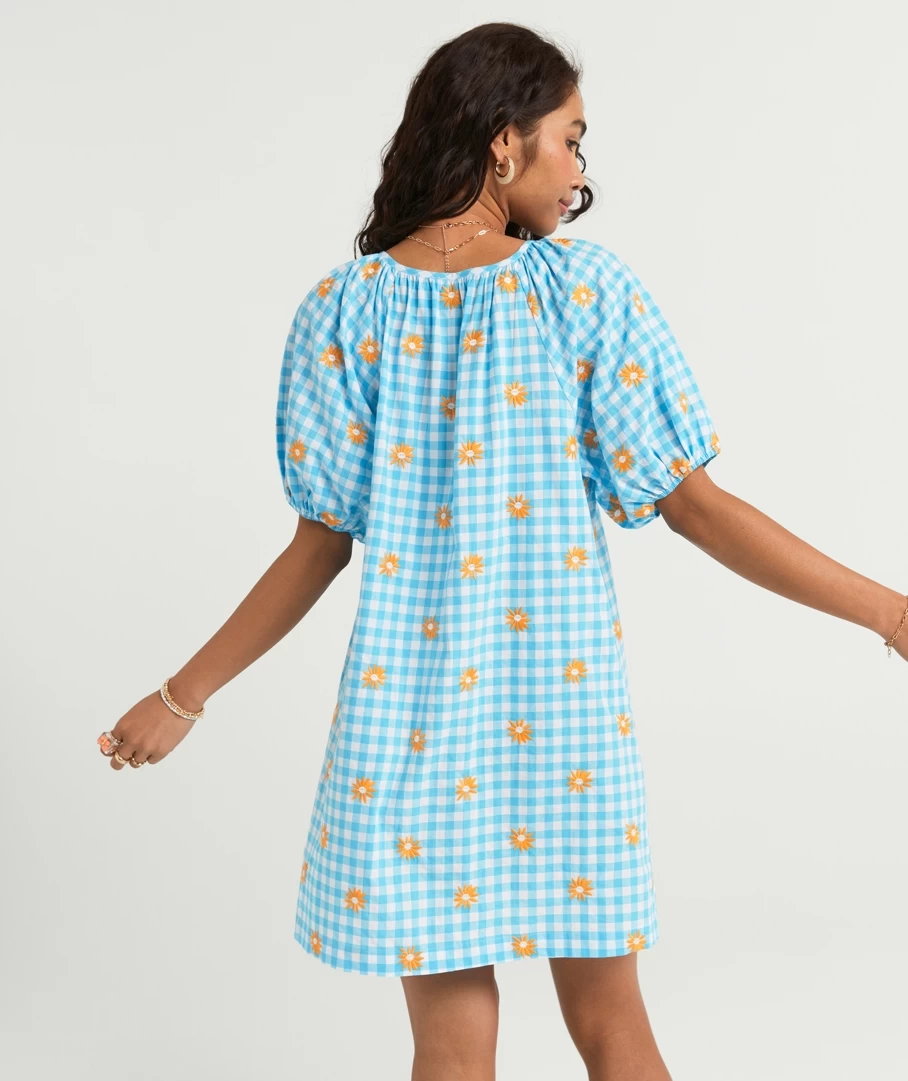 ARIA COTTON EMBROIDERED MINI DRESS - Image 3