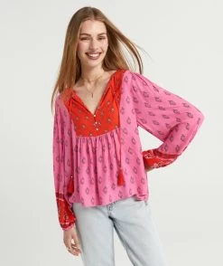 HOPE PRINTED YOKE BLOUSE