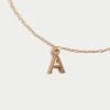 GOLD PLATED STATIONED LETTER NECKLACE