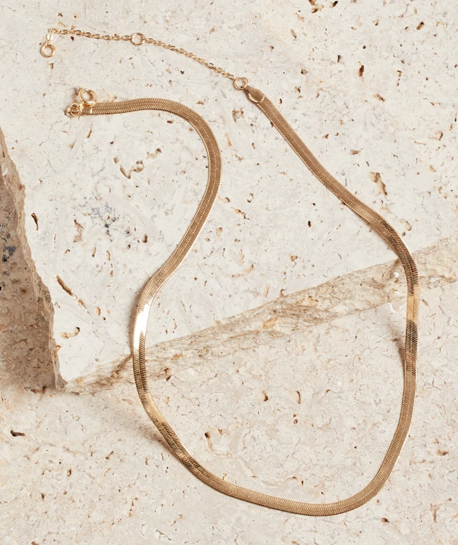 GOLD PLATED SNAKE CHAIN NECKLACE - Image 3