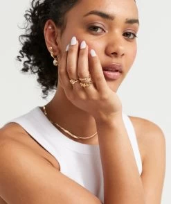 GOLD PLATED STARRY RING DUO