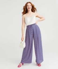 SHAY PRINTED PAPERBAG WAIST PANTS