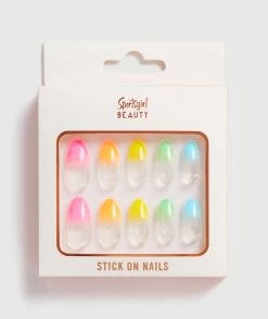 STICK ON NAILS - BRIGHT COLOURED TIPS