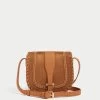 DELILAH TAN SADDLE CROSSBODY BAG