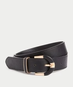 LUCY BLACK COVERED BUCKLE BELT