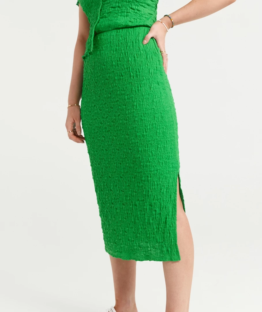 BIANCA TEXTURED MIDI SKIRT - Image 6