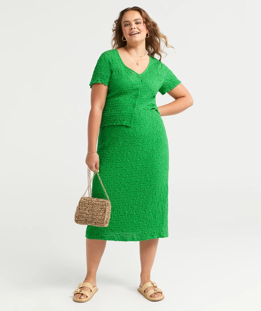 BIANCA TEXTURED MIDI SKIRT - Image 8