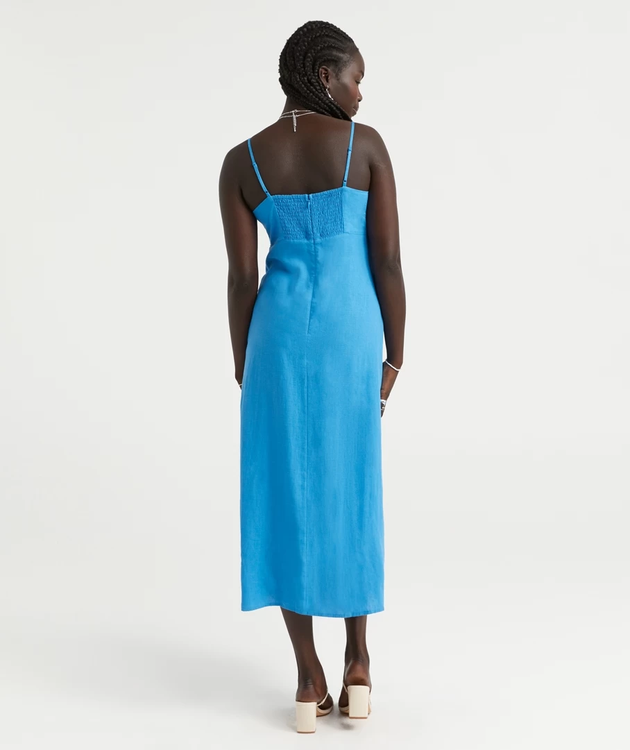 PAIGE LINEN STRAPPY MIDI DRESS - Image 3