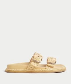 KENDALL NATURAL ESPADRILLE BRAIDED SLIDE