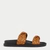 HAILEY TAN TWISTED BRAID SLIDE