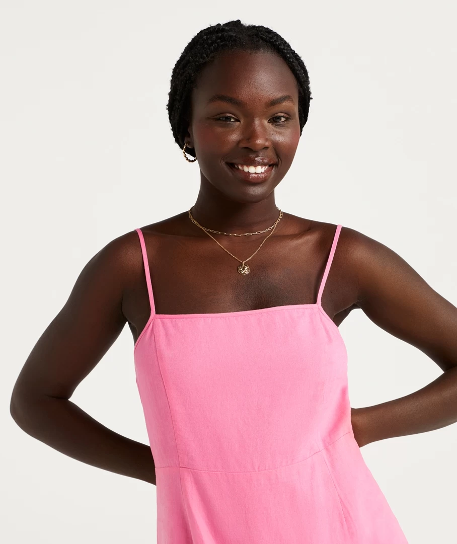 RILEY LINEN STRAPPY MINI DRESS - Image 5