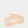 BLUSH MARBLE OPEN RECTANGLE HAIR CLAW