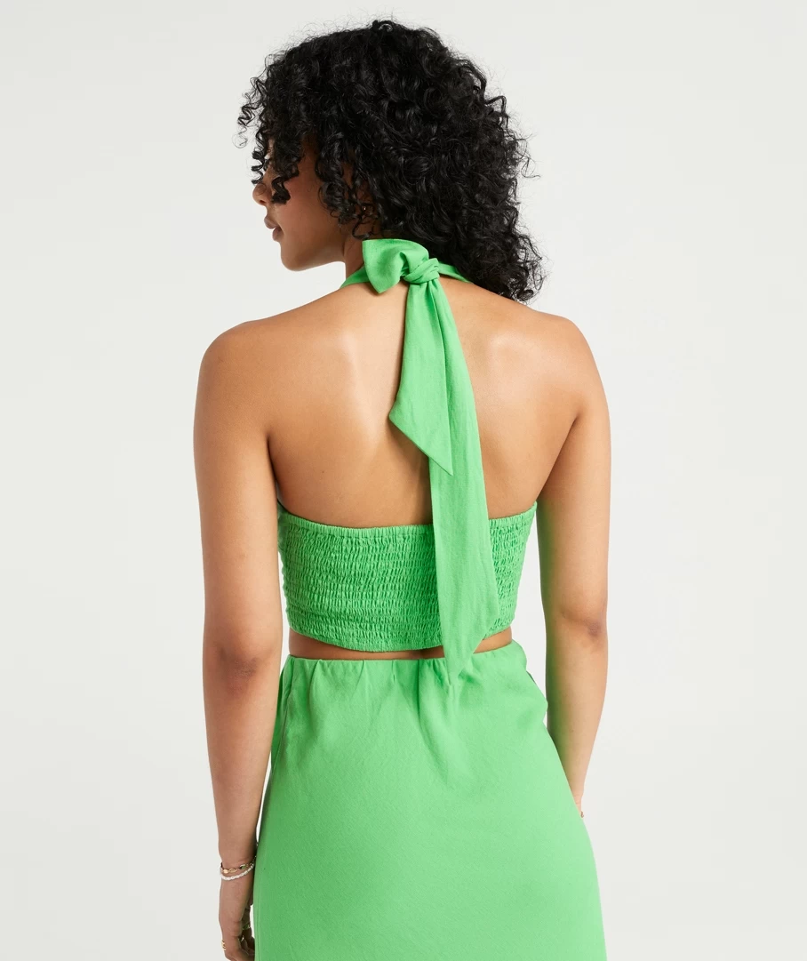 SKY LINEN HALTER TOP - Image 3