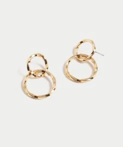 GOLD OVAL LINK EARRINGS