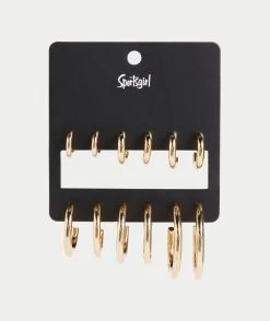 GOLD BASIC HOOP EARRING PACK