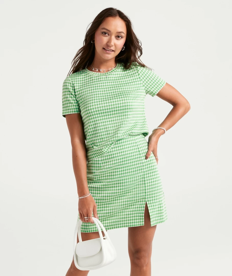 CHECK MINI SKIRT - Image 2