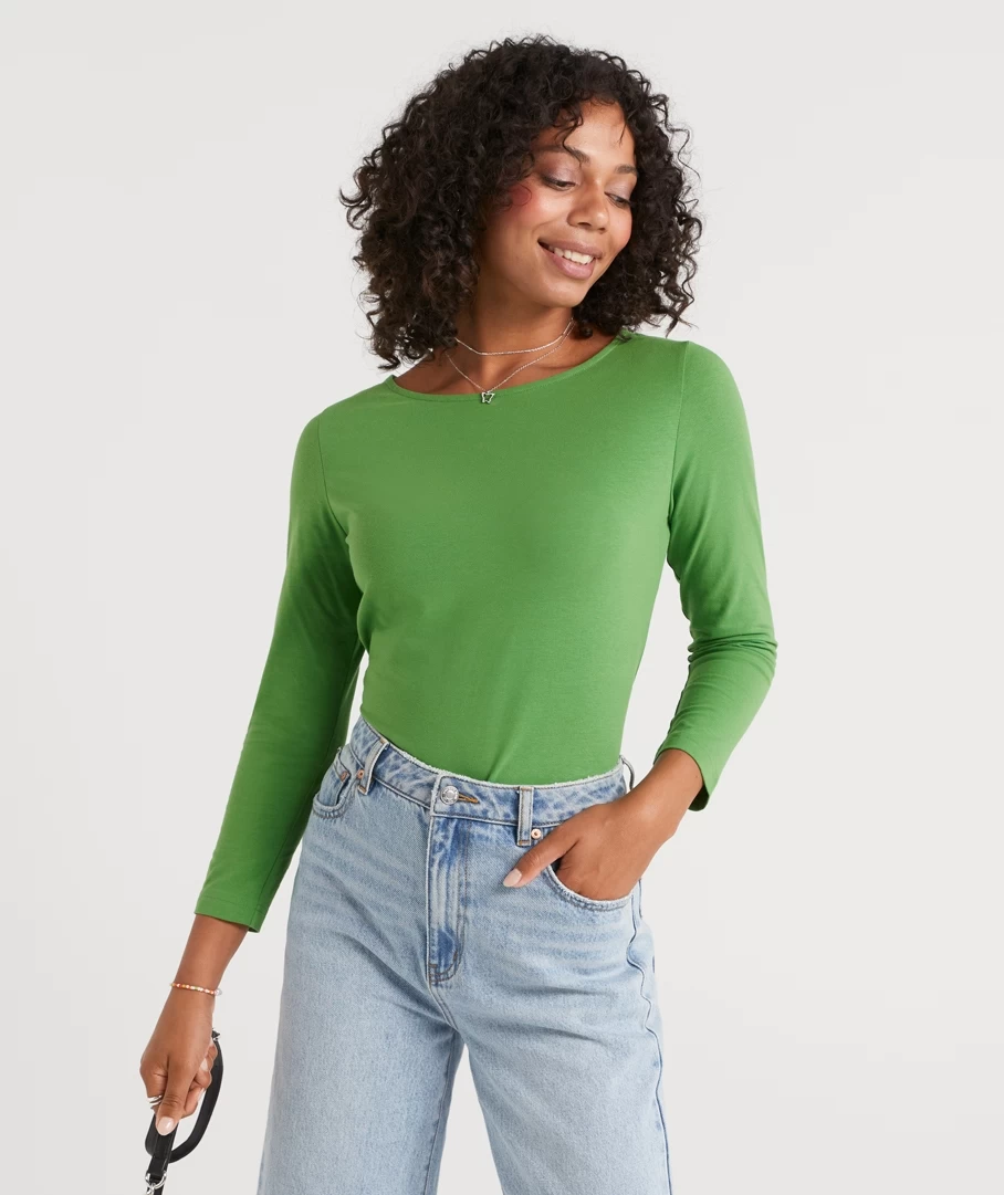 AUSTRALIAN COTTON BOATNECK LONGSLEEVE TSHIRT - Image 5