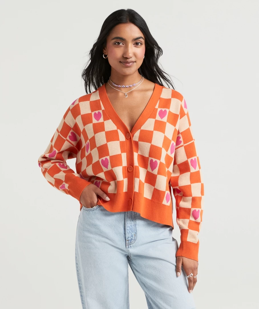 ROMAINE JACQUARD KNIT CARDI