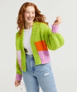 PARIS COLOUR BLOCK CARDI