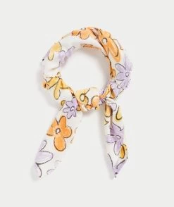 CRAYON FLORAL SATIN SCARF