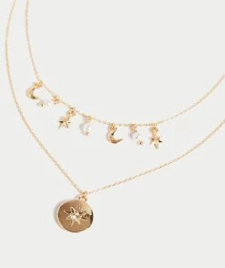 GOLD STAR & MOON NECKLACE PACK