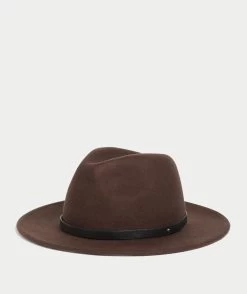 ALEXA WOOL FELT PANAMA - CHOCOLATE