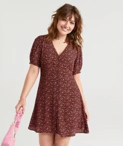 GINA BUTTON DOWN MINI DRESS