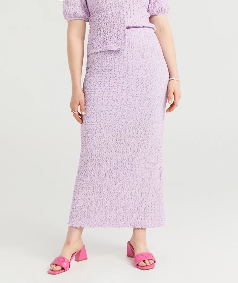 REN TEXTURED MAXI SKIRT