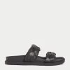 PARKER WOVEN SLIDE - BLACK