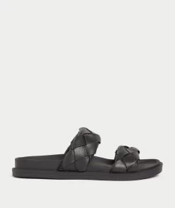 PARKER WOVEN SLIDE - BLACK