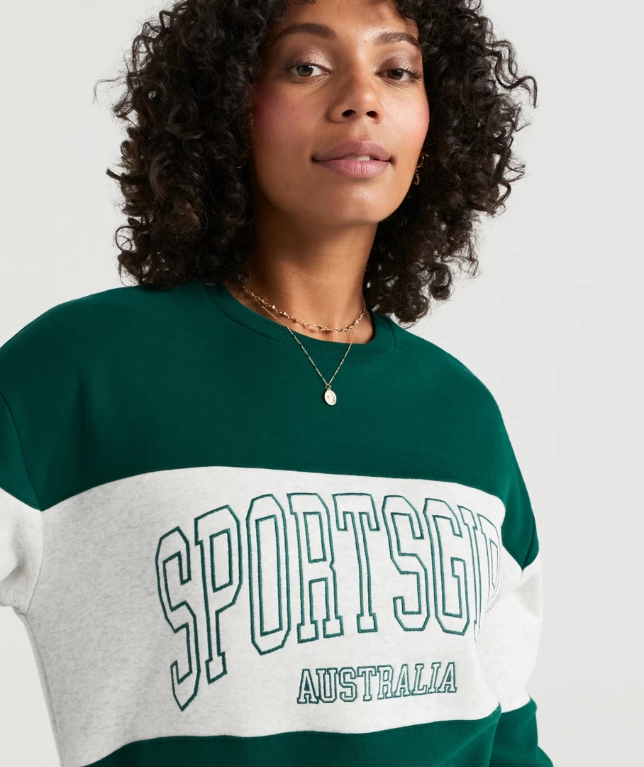REWIND COLLEGIATE PANELLED OVERSIZED SWEAT - Image 5
