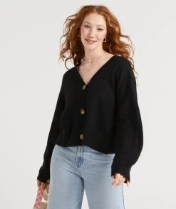 NATALIE BUTTON KNIT CARDI