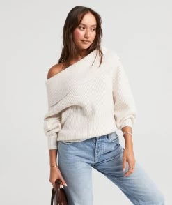 LORNA OFF SHOULDER KNIT SWEATER